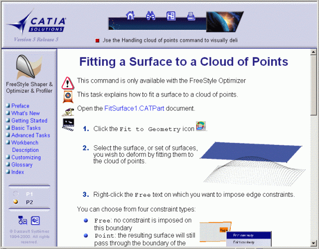 Sample CATIA V5 Help Page